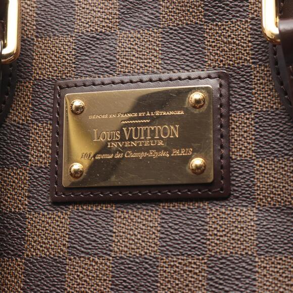 LOUIS VUITTON Authentic Brown Damier Leather Tote Bag - Picture 6 of 9